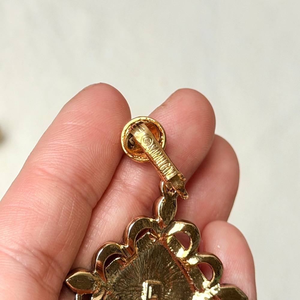 Vintage Sarah Coventry 1967 Temple of Lights Brooch Earring Set MCM Retro Pin - Picture 7 of 9